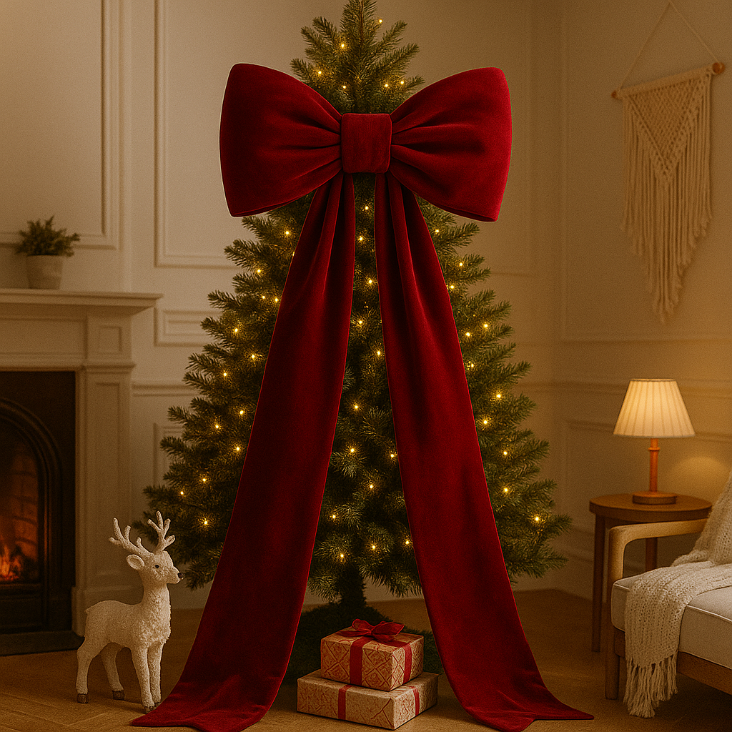Aeloria™ XL Burgundy Christmas Bow